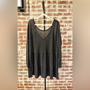 American Eagle Outfitters Charcoal Gray Top